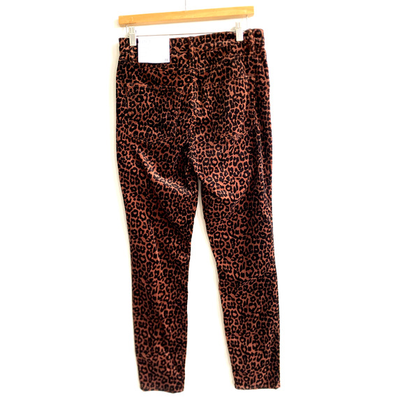 LOFT Skinny High Rise Skinny Leopard Print Velvet Corduroy Pants Size 6/28 NWT - Picture 3 of 5